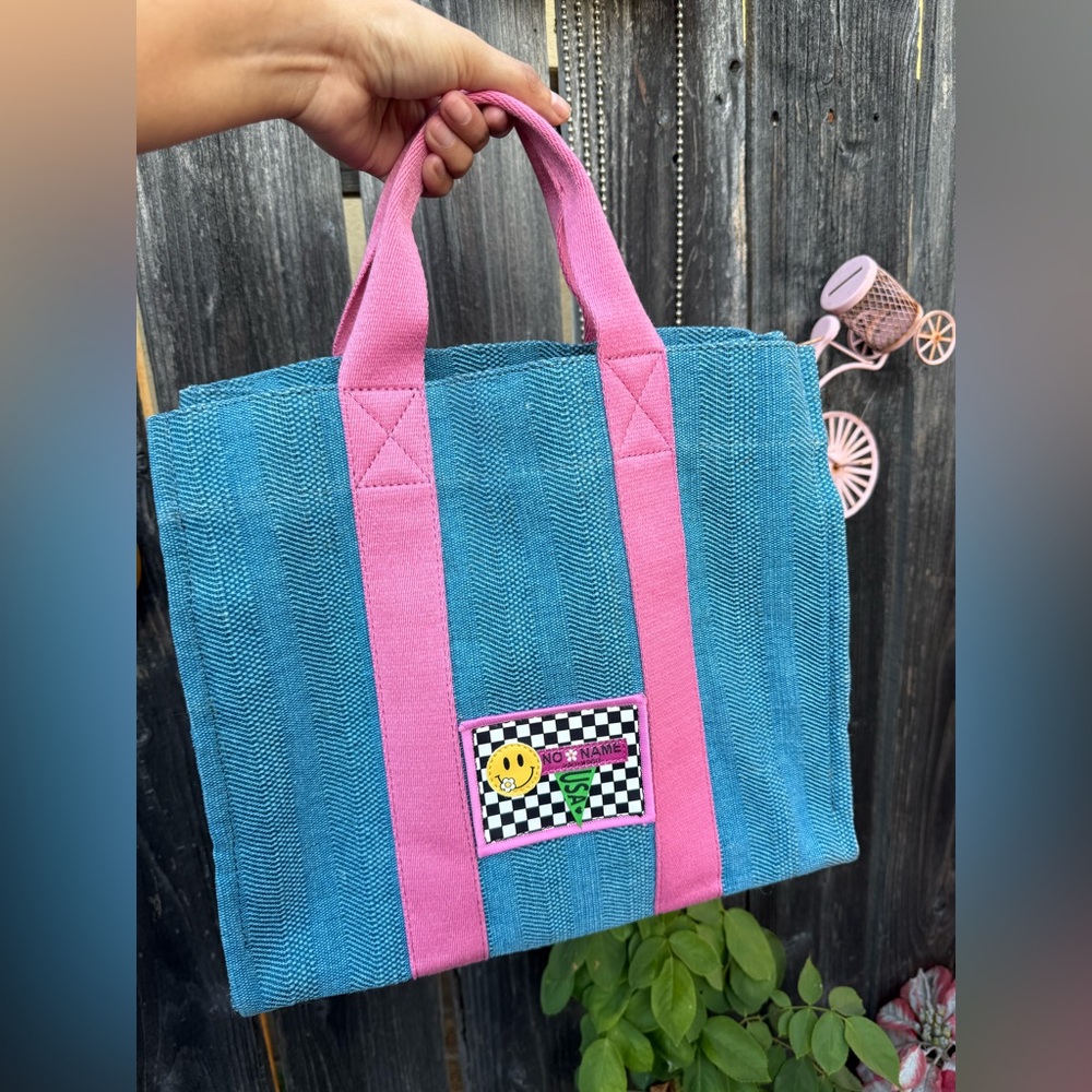 Blue and Pink Tote Bag